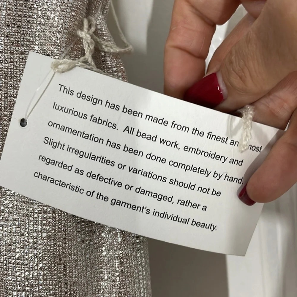 Aidan Mattox Silver Column Dress size 14 NWT - Picture 12 of 13